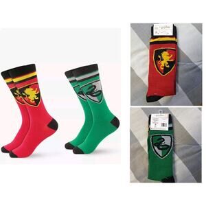 Harry Potter Socks Mens and Womens Socks Featuring Gryffindor and Slytherin 6-12